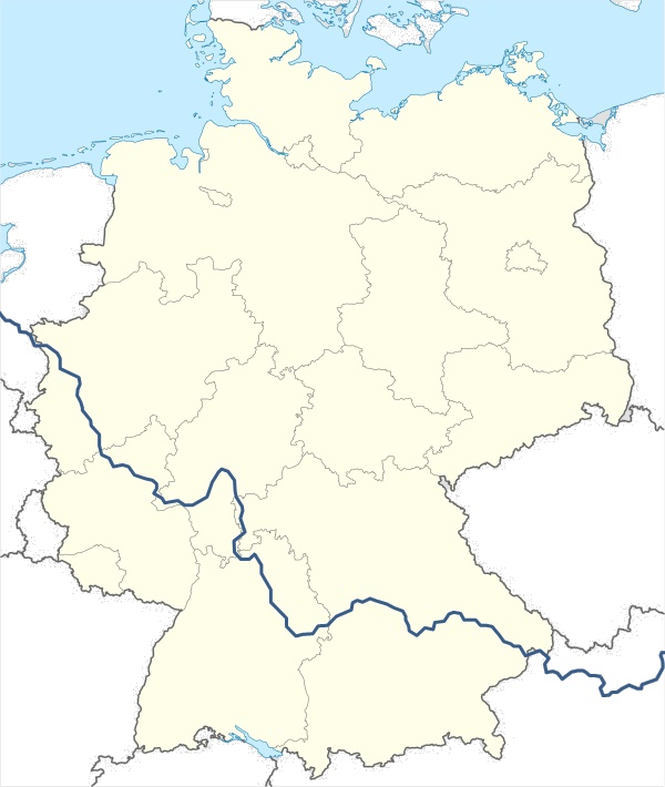 Map showing the course of the Roman Limes Germanicus frontier fortifications